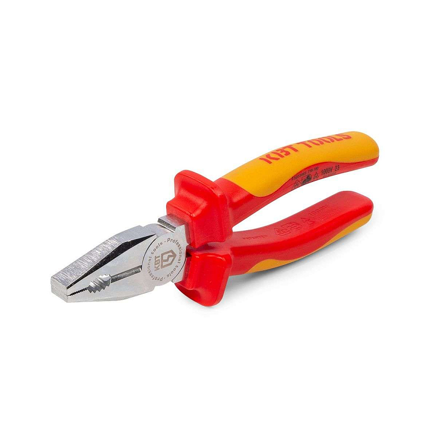 пассатижи диэлектрические 180 мм серия профи для работ под напряжением до 1000 в, стандарт vde (квт) 