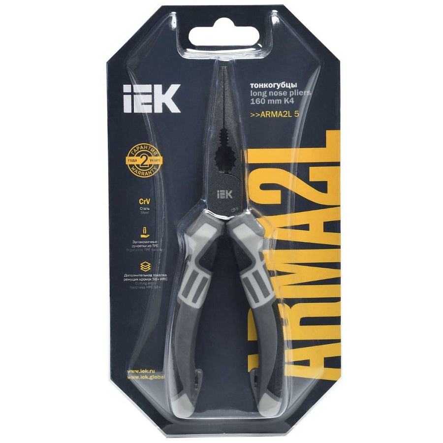 arma2l 5 тонкогубцы 160мм k4 iek 