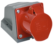 розетка стационарная сси-114 16а 3р+ре 380-415в ip44 iek 