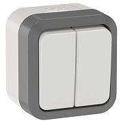 tors выключ. двухкл. прох. 10а ip55 ts225 сер-бел iek