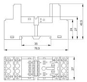 розетка ors-m для реле orm 2c oni 