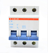 выключатель автоматический ва-92-29 3р 6а "с" (мо-свет)