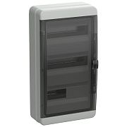 tekfor корпус пластиковый кмпн-36 ip65 черная прозрачная дверь iek