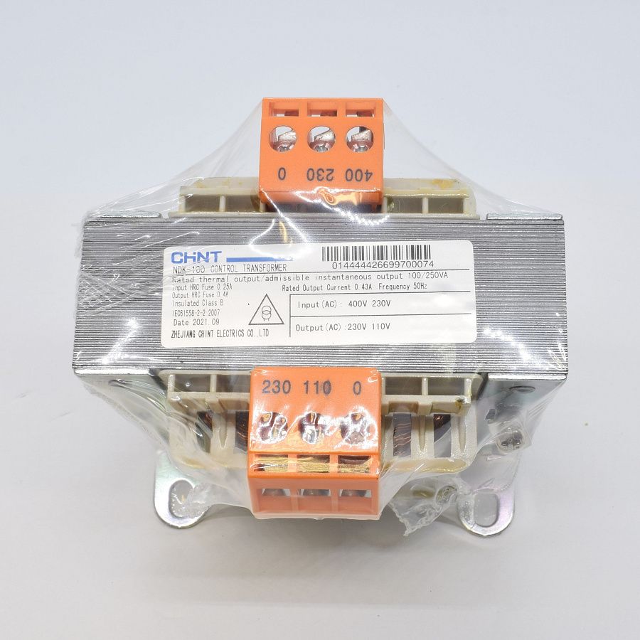 трансформатор однофазный ndk-100va 400 230/230 110 (chint)