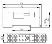 розетка ors-g-1-2 для реле ogr-1 2c oni 