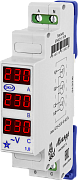 вольтметр вр-м03-1 ac20-450в ухл4 цифровой (фазное напряж. 3ф. сети, ас15...450в) на din-рейку, 18мм (меандр)