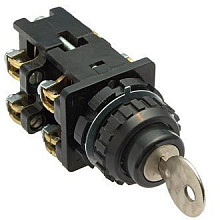 Переключатель ПЕ 171 исп.2 (1НО+1НЗ) IP44  ( I-О) ключ в положении "включено" не вынимается