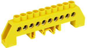 Шина PE "земля" в комбинированном DIN-изоляторе типа "Стойка" ШНИ-8х12-10-КС-Ж IEK