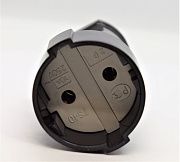 гнездо штепсельное без з/к 10а 250в (черный) ekf