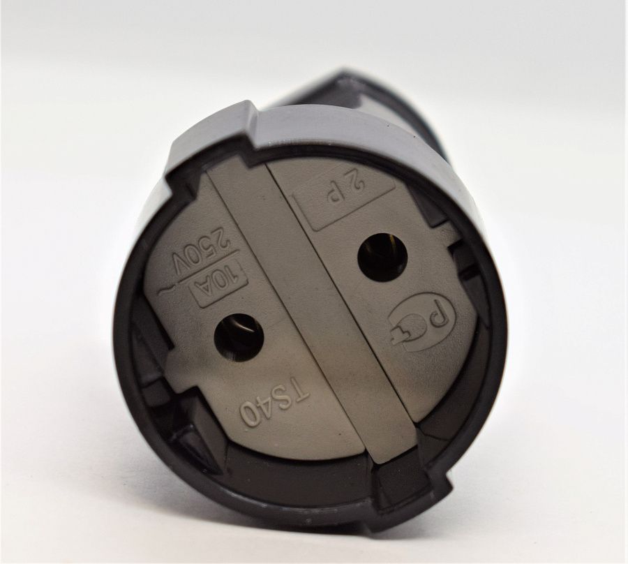 гнездо штепсельное без з/к 10а 250в (черный) ekf