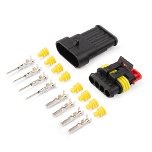 Разъём герметичный автомобильный РГА-4П (10шт/уп) (КВТ)