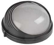 светильник нпп 1307 чёрный/круг ресничка 60вт ip54  иэк