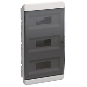 tekfor корпус пластиковый щрв-п-36 ip41 черная прозрачная дверь iek