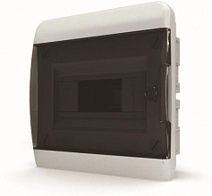 Щит встраиваемый 8 мод. IP41 (BNK 40-12-1) прозрачная черная дверца (Текфор)