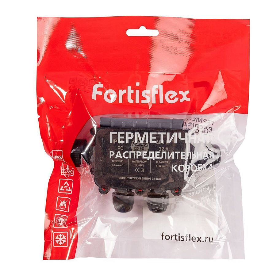 коробка распределительная герметичная 4-х вводная mg box m-4 ip68 (fortisflex)