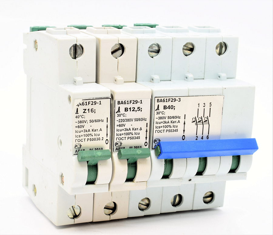 автоматический выключатель ва61f29 3р b6,3а