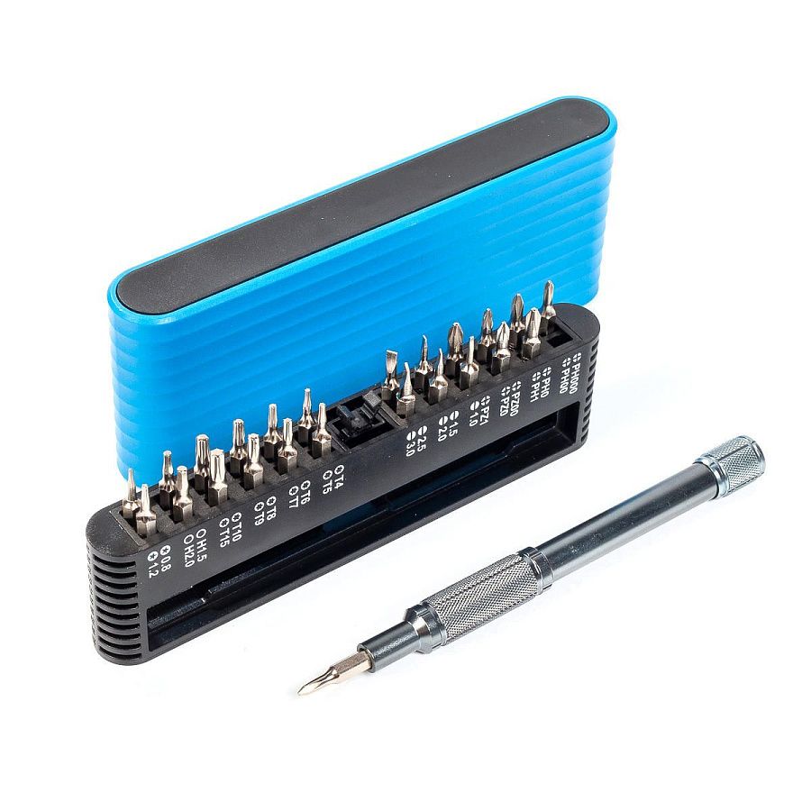 набор отвертка с битами нб-25 мини серия мастер (квт) 