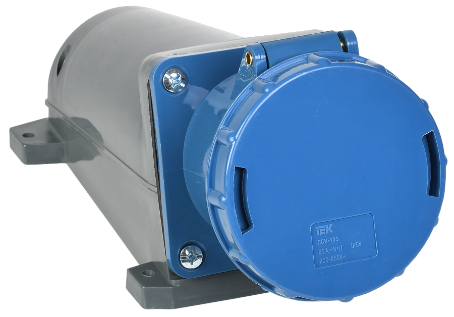 розетка стационарная сси-133 63а 2p+pe 200-250в ip54 iek 