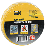 изолента пвх 0,13х15мм желтая (20м) иэк 