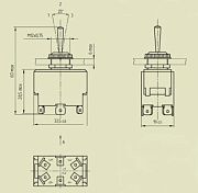 тумблер п2т-5 (6a 250в ac)