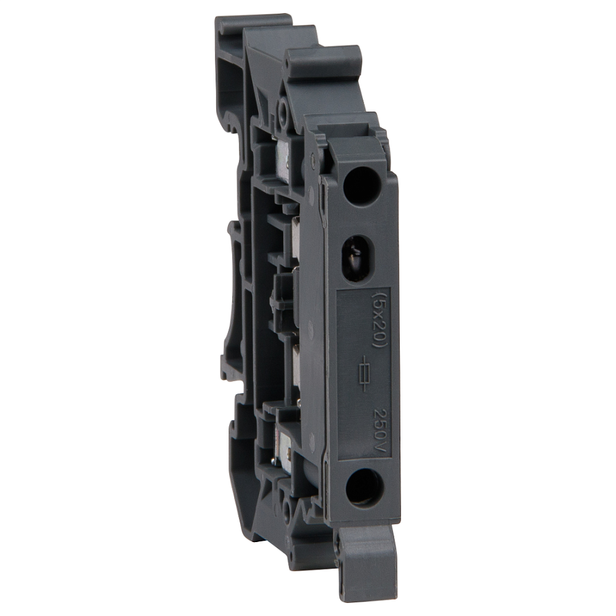 клемма для предохранителей с индикатором opticlip tb-4-hesila-250v-(5x20)-6,3a-(0,5-6)-черный 