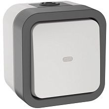 TORS Переключатель однокл. с ин. 10А IP55 TS202 сер-бел IEK