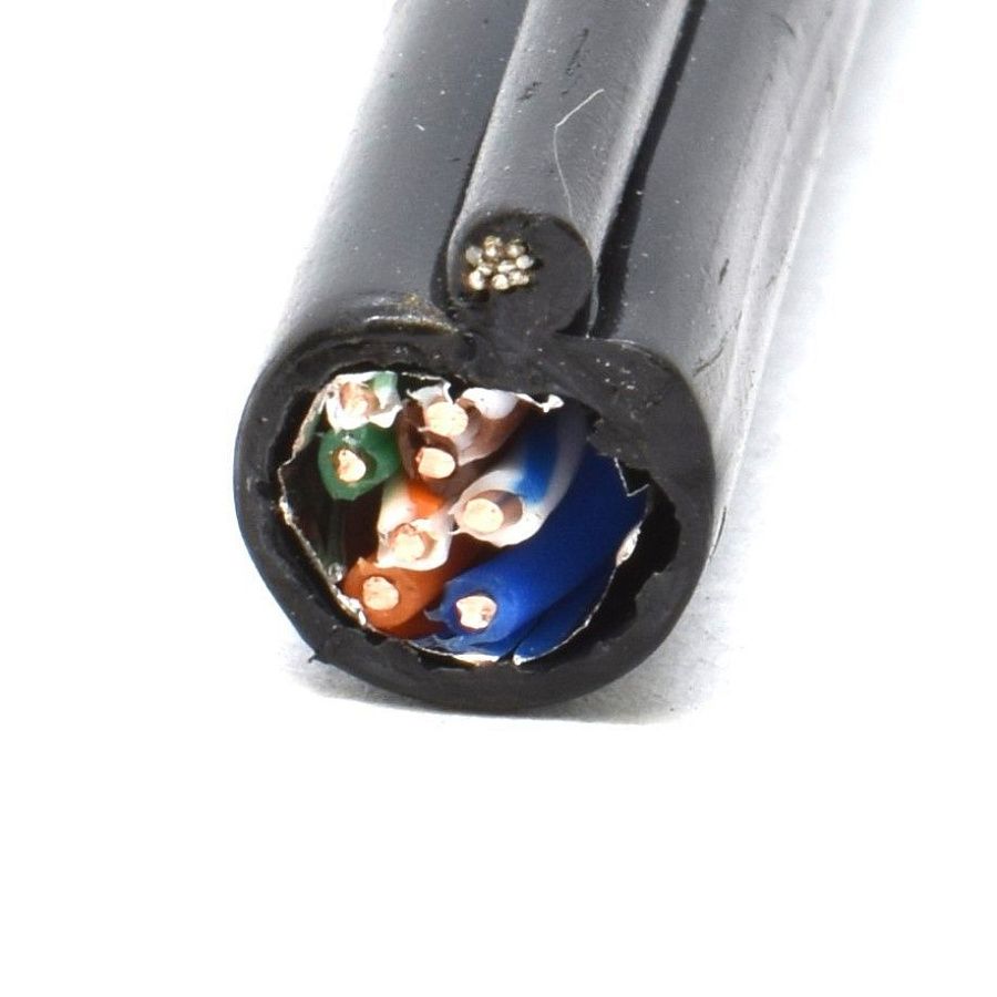 lan-кабель (витая пара) ftр-ра-5e 4x2x24 awg cu lux (4х2х0,52) (by) (с тросом, в п/э) внешний (упак 305м) eltros