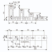 изолятор ступенчатый исв4-30 (м10) силовой с болтом иэк 