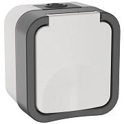 tors розетка 1-я с з/к кр. 16а ip55 ts220 сер-бел iek