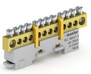 шина нулевая изолятор на din-рейку/плоскость ksn-7-6x9-06 pe (текфор) 