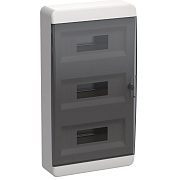 tekfor корпус пластиковый щрн-п-36 ip41 черная прозрачная дверь iek