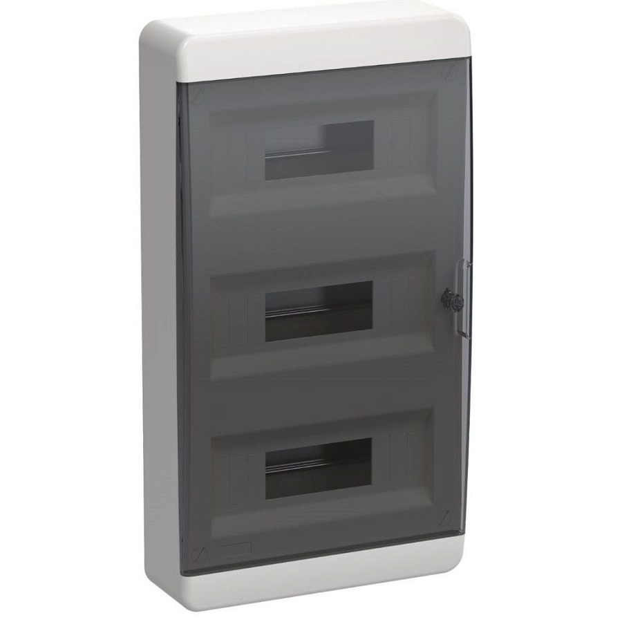 tekfor корпус пластиковый щрн-п-36 ip41 черная прозрачная дверь iek