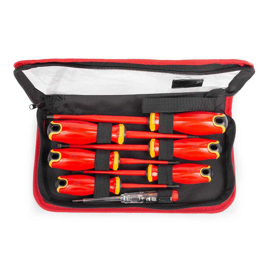 набор диэлектрических отверток нио-2207 серия слим (квт) 