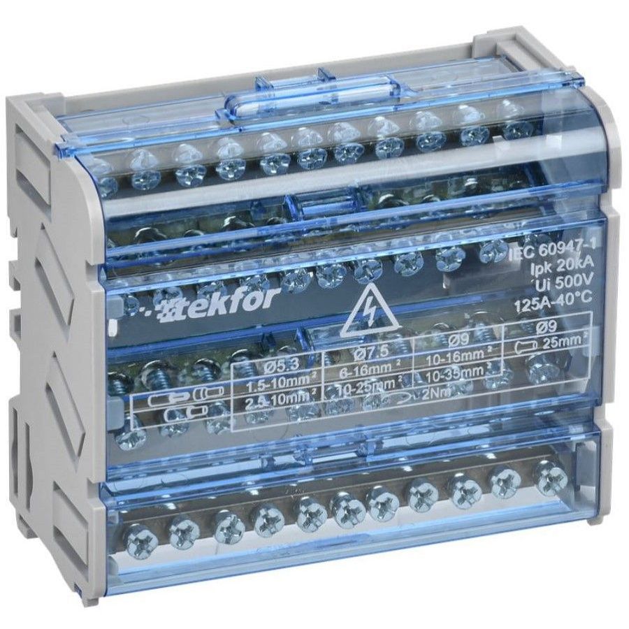 tekfor шины на din-рейку (кросс-модуль) шнк 4х11 3l+pen iek 