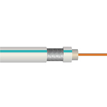 Кабель коаксиальный SAT 703B, CU/CU, (75 Ом) белый  LE (бухта 100м)