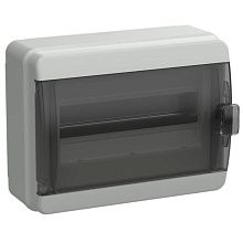 TEKFOR Корпус пластиковый КМПн-12 IP65 черная прозрачная дверь IEK