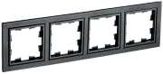 brite рамка 4-местная ру-4-брч черный iek