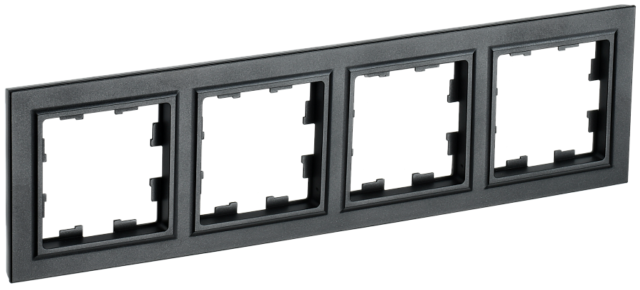 brite рамка 4-местная ру-4-брч черный iek
