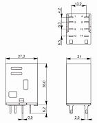 реле интерфейсное orm-1 2c 24в dc со светодиодом и тестовой кнопкой oni 