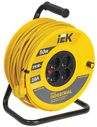 катушка ук50 с термозащитой 4 места 2p+pe/50м 3х1,5мм2 industrial iek