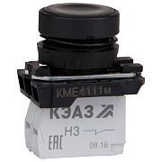 кнопка кме4111м-черный-1но+1нз-цилиндр-ip40-кэаз