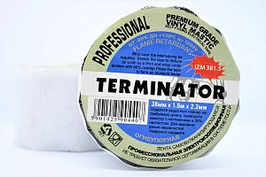 Изолента ПВХ Terminator IZM 381.5  38мм*1,5м, толщина 2,3мм, самовулканизирующаяся, виниловая мастика
