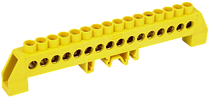 Шина PE "земля" в комб DIN-изол"Стойка" ШНИ-8х12-16-КС-Ж ИЭК