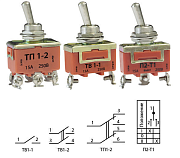 тумблер тв 1-2 (двухполюсный 2з) (тэ)