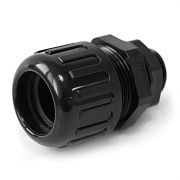 муфта вводная усиленная (ip68) для гофрированных труб черная вму-гт-25 (м25) промрукав