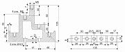 изолятор ступенчатый ис4-25/1-15 (4 х м6; 1 х м5) силовой с болтом иэк 