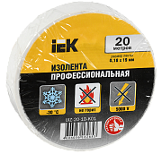 изолента пвх 0,18х19мм  белая(20м) иэк 
