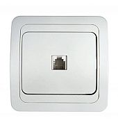 розетка телефонная classico белая 2128 (asd)