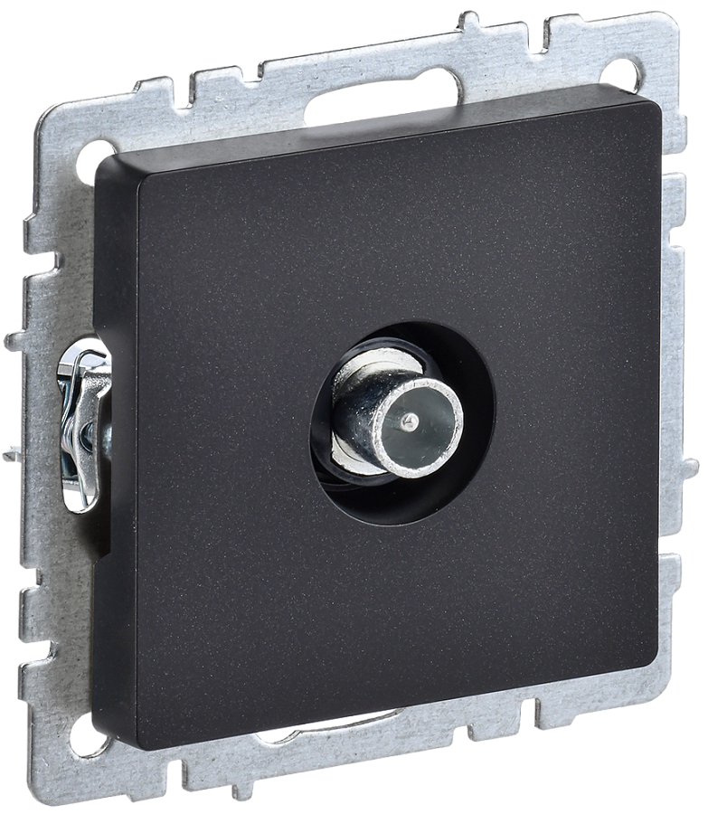 brite розетка tv проходная ртв10-0-брч черный iek