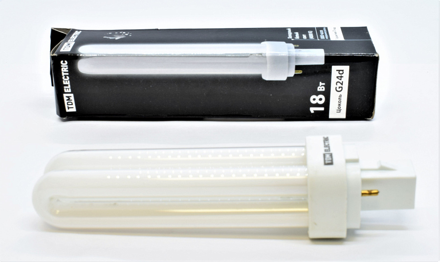 лампа клл-pd-18вт-4000k-g24d-2 tdm 
